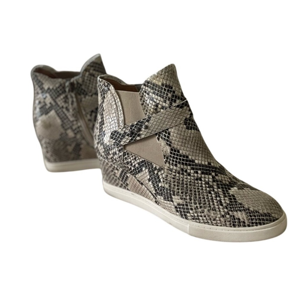 LI PAOLO Snake Print Wedge Sneakers Ankle‎ Booties Comfort Casual Shoes